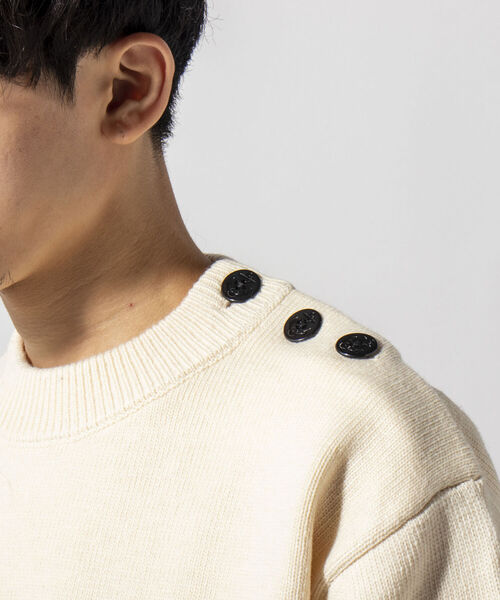 GLOSTER（グロスター）の「【GLOSTER/グロスター】マリンニットプルオーバー 肩ボタン パネルボーダー（ニット/セーター・メンズ・ホワイト系その他/ブルー系その他/レッド系その他・MEDIUM/LARGE）」の14枚目の写真