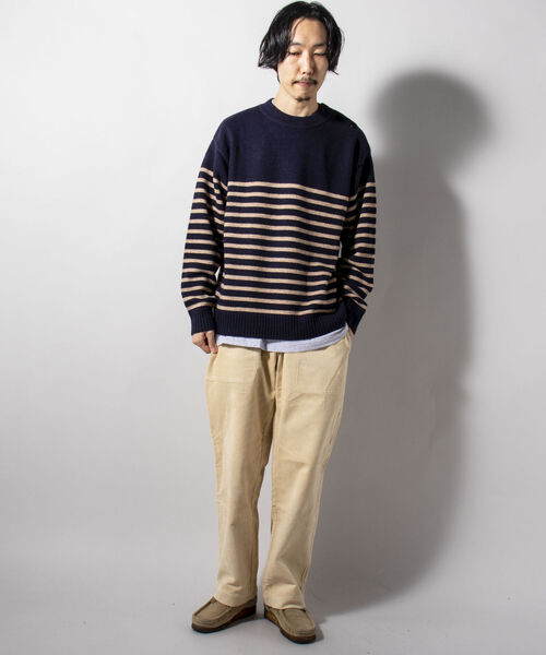 GLOSTER（グロスター）の「【GLOSTER/グロスター】マリンニットプルオーバー 肩ボタン パネルボーダー（ニット/セーター・メンズ・ホワイト系その他/ブルー系その他/レッド系その他・MEDIUM/LARGE）」の21枚目の写真