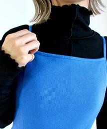 ハイネックメロウカットトップス