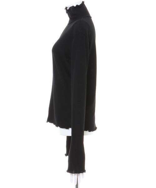 MLI'A(エムリア)の「ハイネックメロウカットトップス(Tシャツ/カットソー・レディース・オフホワイト/オレンジ/グリーン/ライトグリーン/ブラック・M)」の7枚目の写真