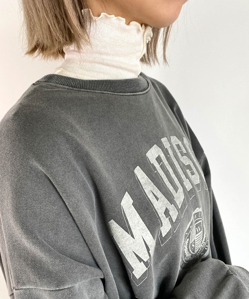 MLI'A(エムリア)の「ハイネックメロウカットトップス(Tシャツ/カットソー・レディース・オフホワイト/オレンジ/グリーン/ライトグリーン/ブラック・M)」の19枚目の写真