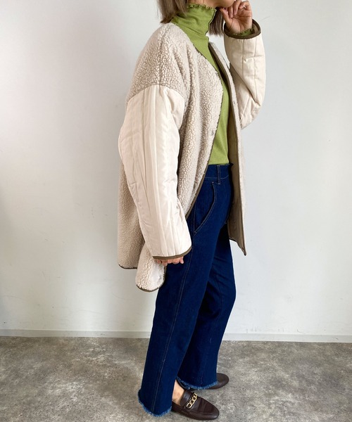 MLI'A(エムリア)の「ハイネックメロウカットトップス(Tシャツ/カットソー・レディース・オフホワイト/オレンジ/グリーン/ライトグリーン/ブラック・M)」の20枚目の写真