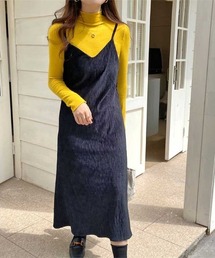 コーデュロイキャミワンピース