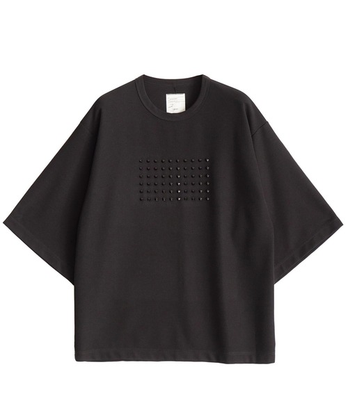 SHAREEF(シャリーフ)の「GEORGETTE JQ STUDS PT BIG-T(Tシャツ/カットソー・メンズ・ブラック/グリーン/ホワイト系その他/チャコール/ホワイト・1/2)」の3枚目の写真