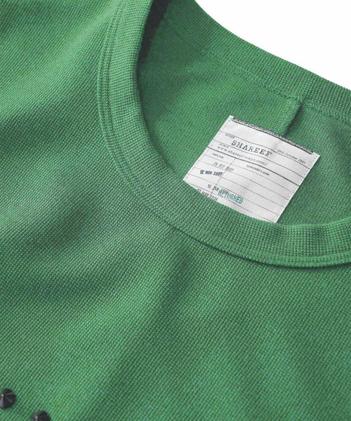 SHAREEF(シャリーフ)の「GEORGETTE JQ STUDS PT BIG-T(Tシャツ/カットソー・メンズ・ブラック/グリーン/ホワイト系その他/チャコール/ホワイト・1/2)」の12枚目の写真