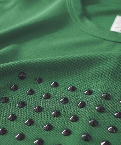 SHAREEF(シャリーフ)の「GEORGETTE JQ STUDS PT BIG-T(Tシャツ/カットソー・メンズ・ブラック/グリーン/ホワイト系その他/チャコール/ホワイト・1/2)」の11枚目の写真