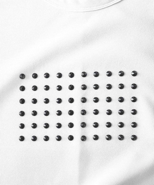 SHAREEF(シャリーフ)の「GEORGETTE JQ STUDS PT BIG-T(Tシャツ/カットソー・メンズ・ブラック/グリーン/ホワイト系その他/チャコール/ホワイト・1/2)」の10枚目の写真