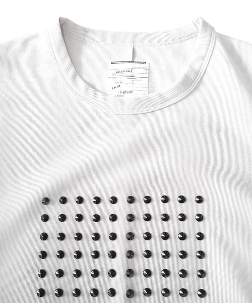 SHAREEF(シャリーフ)の「GEORGETTE JQ STUDS PT BIG-T(Tシャツ/カットソー・メンズ・ブラック/グリーン/ホワイト系その他/チャコール/ホワイト・1/2)」の9枚目の写真