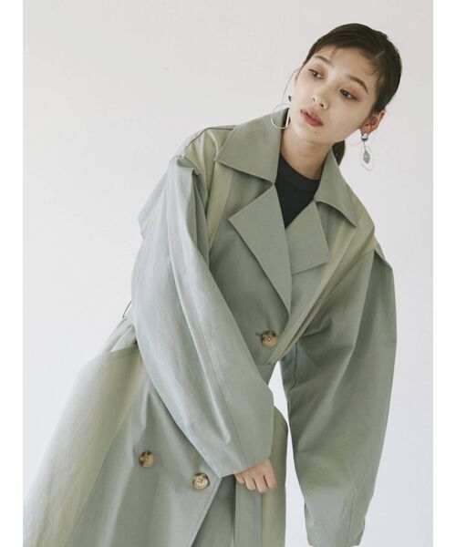 MURUA オーバーサイズトレンチコート MURUA シアートレンチコート （PPL） -ファッション通販 FASHION