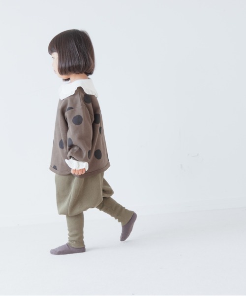 LOWRYS FARM(ローリーズファーム)の「ウラケドットプリントプルオーバー 256251(スウェット・キッズ・ベージュ/ブラウン/カーキ・110cm/120cm/130cm)」の3枚目の写真