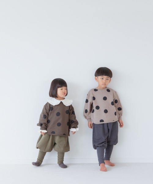 LOWRYS FARM(ローリーズファーム)の「ウラケドットプリントプルオーバー 256251(スウェット・キッズ・ベージュ/ブラウン/カーキ・110cm/120cm/130cm)」の11枚目の写真