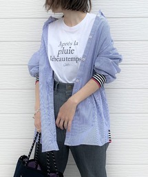 Q | Qカラーリブドッキングシャツ(シャツ/ブラウス)