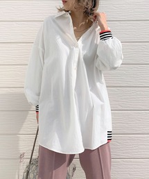 Q | Qカラーリブドッキングシャツ(シャツ/ブラウス)