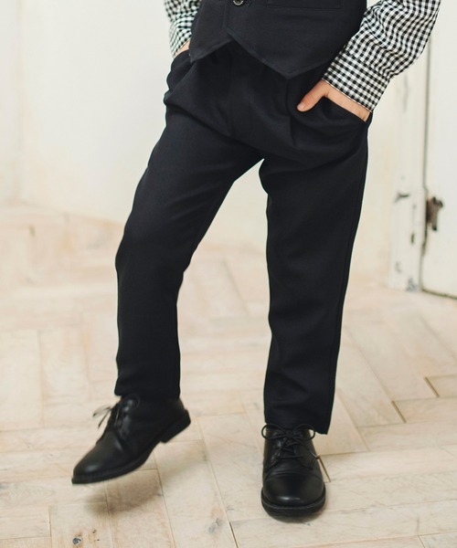 BRANSHES(ブランシェス)の「【キメ服】フォーマルロングパンツ(スーツパンツ・キッズ・ネイビー/グレー・110cm/120cm/130cm)」の1枚目の写真