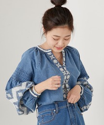 CIAOPANIC TYPY | indiaデニム刺繍シャツジャケット(シャツ/ブラウス)