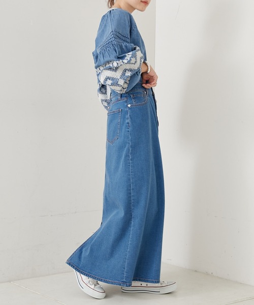 CIAOPANIC TYPY（チャオパニックティピー）の「indiaデニム刺繍シャツジャケット（シャツ/ブラウス・レディース・ブルー・ONE SIZE）」の11枚目の写真