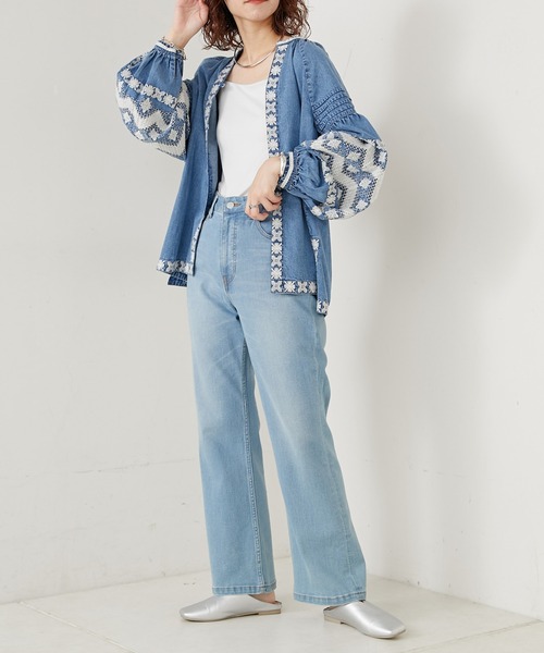 CIAOPANIC TYPY（チャオパニックティピー）の「indiaデニム刺繍シャツジャケット（シャツ/ブラウス・レディース・ブルー・ONE SIZE）」の16枚目の写真