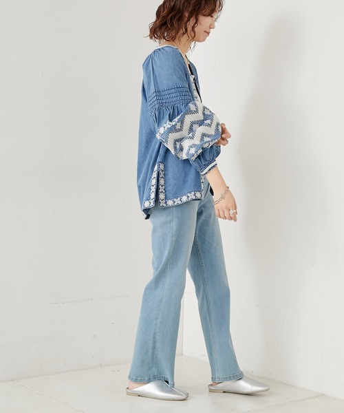 CIAOPANIC TYPY（チャオパニックティピー）の「indiaデニム刺繍シャツジャケット（シャツ/ブラウス・レディース・ブルー・ONE SIZE）」の19枚目の写真