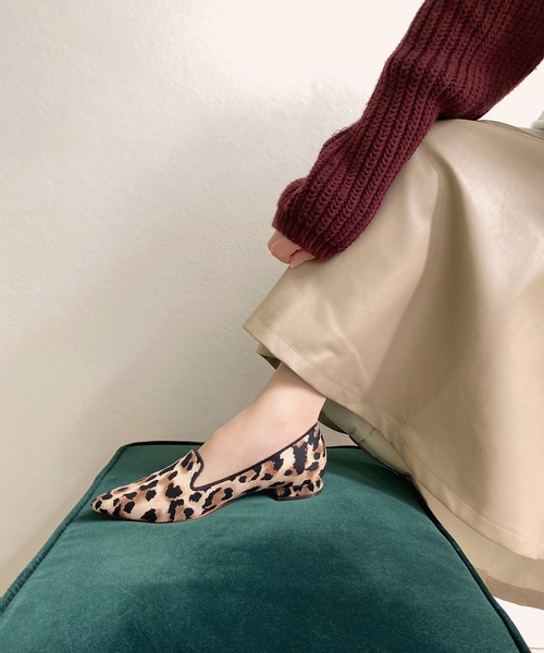 MAMIAN(マミアン)の「オペラ デザイン フラットシューズ(ローファー・レディース・ブラック系その他/レオパード/パイソン/ダークブラウン・24.5cm/25.0cm/23.0cm/24.0cm/22.5cm/23.5cm)」の6枚目の写真