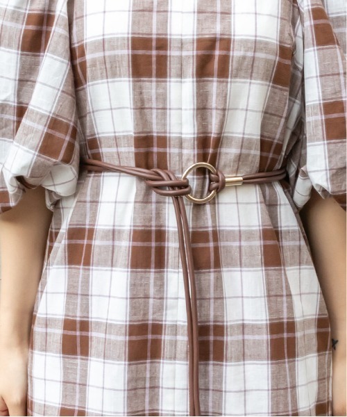 RANDA(ランダ)の「ボリュームスリーブマキシワンピース(ワンピース・レディース・チェック/カーキ/パープル・0/1)」の20枚目の写真