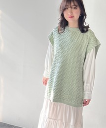 one way | 【oneway】BIGベスト付きティアードワンピース(ワンピース)