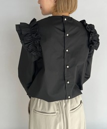PICCIN | 肩フリル後パールボタンブラウス(シャツ/ブラウス)