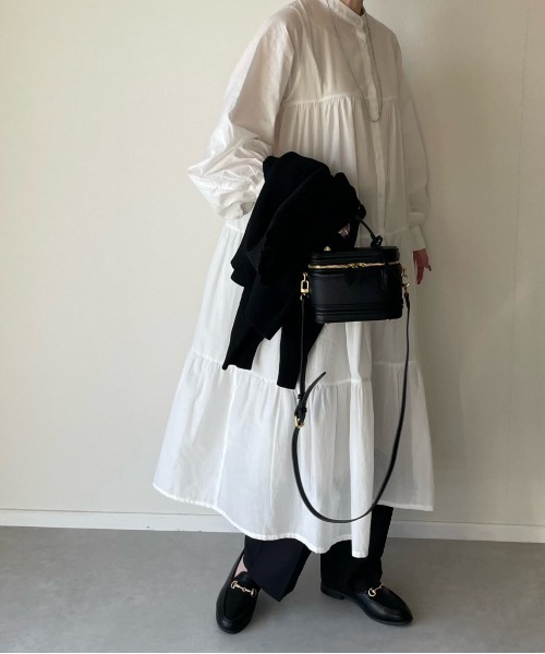 y/m by misato（イムバイミサト）の「ローンティアードワンピース（ワンピース・レディース・ブラウン/オフホワイト/イエロー・FREE）」の20枚目の写真