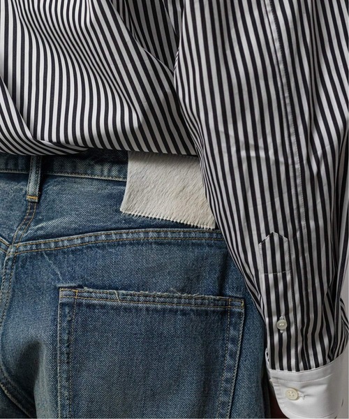 EDIFICEダメージ加工 ストレートデニム ダークブルー EDIFICEダメージ加工 ストレートデニム ダークブルー - メルカリ