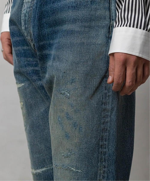 ［完売商品］EDIFICE オリジナルデニム（ストレートダメージ） セール】EDIFICE オリジナル デニム (ストレート ダメージ