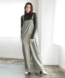 フェイクレザーオーバーオール