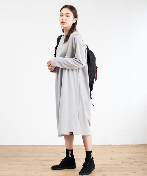 MILKFED.（ミルクフェド）の「LAYERED GATHERED DRESS（ワンピース・レディース・オフホワイト/ブラック/ライトグレー/ライトピンク・ONE SIZE）」の9枚目の写真