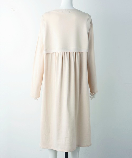 MILKFED.（ミルクフェド）の「LAYERED GATHERED DRESS（ワンピース・レディース・オフホワイト/ブラック/ライトグレー/ライトピンク・ONE SIZE）」の18枚目の写真