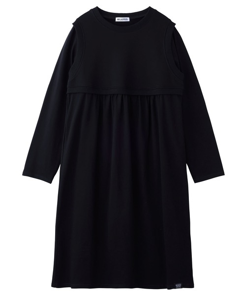 MILKFED.（ミルクフェド）の「LAYERED GATHERED DRESS（ワンピース・レディース・オフホワイト/ブラック/ライトグレー/ライトピンク・ONE SIZE）」の15枚目の写真