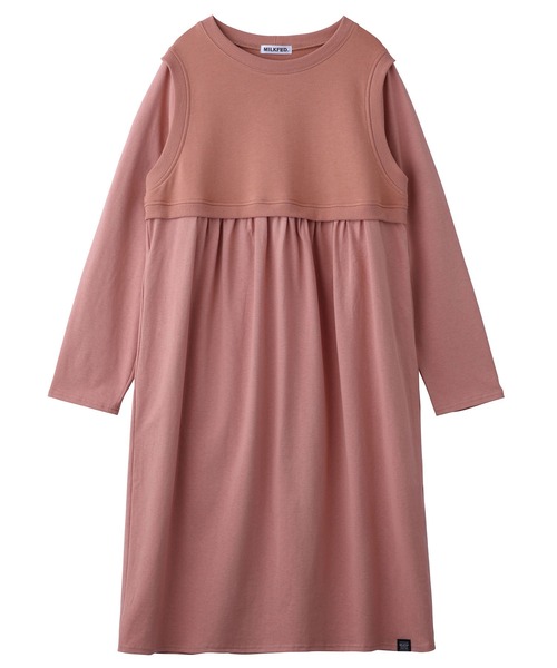 MILKFED.（ミルクフェド）の「LAYERED GATHERED DRESS（ワンピース・レディース・オフホワイト/ブラック/ライトグレー/ライトピンク・ONE SIZE）」の19枚目の写真