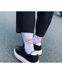 Healthknit Product（ヘルスニットプロダクト）の「Healthknit Product/メンズ1Pクルーソックス 履き口切替 バックメッセージ 182-3470HKP（ソックス/靴下）」