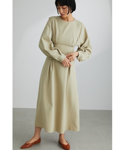 STYLEMIXER（スタイルミキサー）の「ウエストタックフレアワンピース（ワンピース・レディース・ブラック/マスタード/ミント/オレンジ・MEDIUM/SMALL）」の7枚目の写真