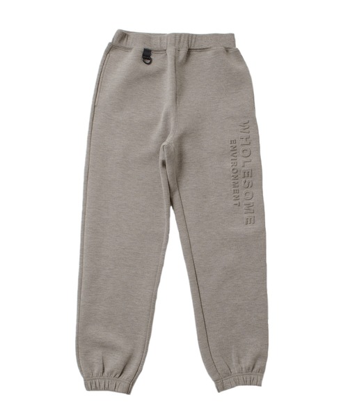 GLAZOS（グラソス）の「[ワイドテーパード]ダンボールニット・エンボスロゴパンツ【セットアップ対応】（スウェットパンツ・キッズ・ブラック/ライム/グレー・140cm/160cm/150cm/130cm/170cm）」の3枚目の写真