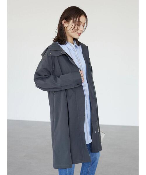 Green　Parks（グリーンパークス）の「【花粉防止】 Aラインコート（その他アウター・レディース・サックスブルー/ダークグレー・FREE）」の7枚目の写真