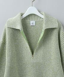ニット/セーター 6(roku) COTON MOKU HALF ZIP KNIT 6 (ROKU) - 〈ROKU〉COTON MOKU half zip knitの通販 by seven 's shop