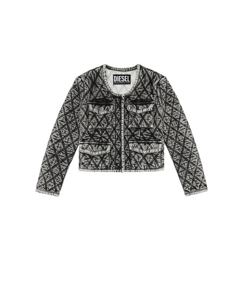 DIESEL（ディーゼル）の「レディース デニムジャケット アーガイル ノーカラー（デニムジャケット・レディース・インディゴブルー・X-SMALL/LARGE/SMALL/MEDIUM）」の16枚目の写真