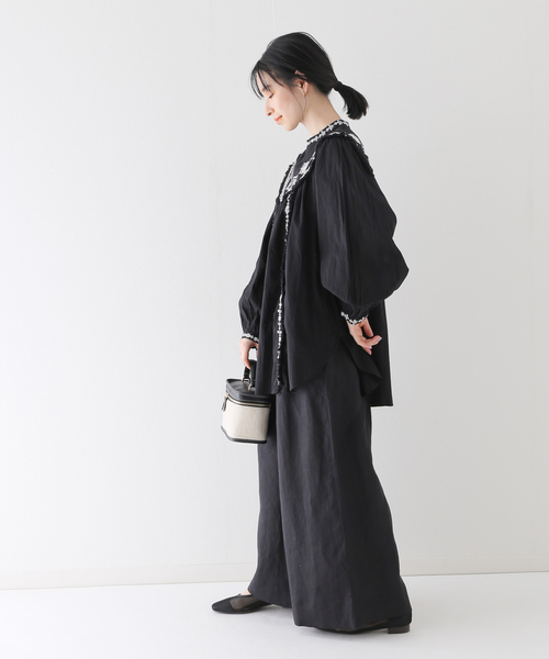 B.C STOCK(ベーセーストック)の「クロス刺繍ボイルブラウス◆(シャツ/ブラウス・レディース・ホワイト/ブラック/ホワイト系その他・FREE)」の21枚目の写真