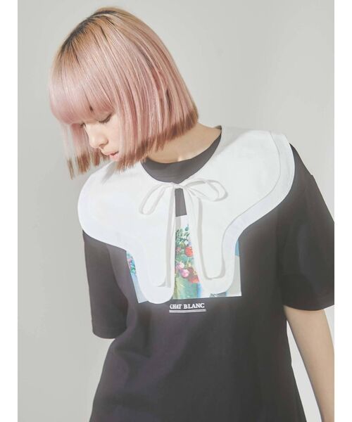merry jenny（メリージェニー）の「蝶とお花の付け襟（付け襟・レディース・オフホワイト/ブラック・FREE）」の2枚目の写真