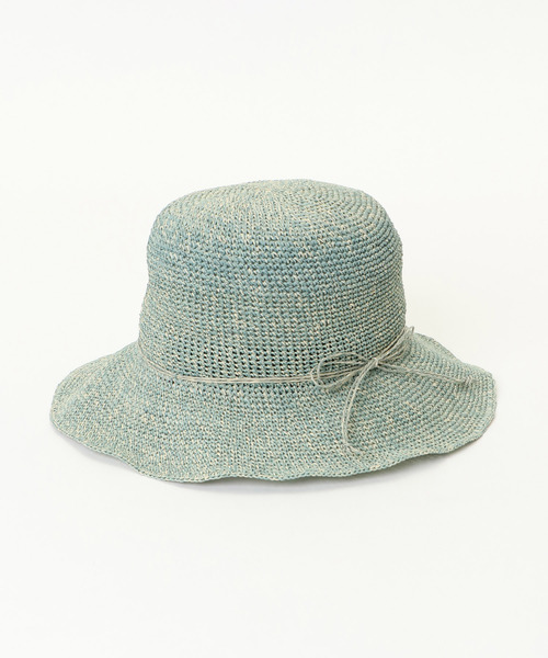 LBC（エルビーシー）の「こま編みペーパーキャペリンハット（ハット・レディース・オフホワイト/ブルー/ライトブラウン・FREE）」の9枚目の写真