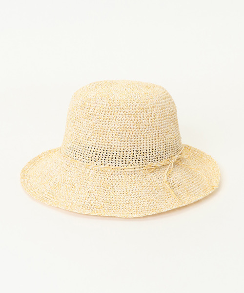 LBC（エルビーシー）の「こま編みペーパーキャペリンハット（ハット・レディース・オフホワイト/ブルー/ライトブラウン・FREE）」の7枚目の写真