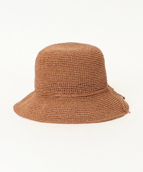 LBC（エルビーシー）の「こま編みペーパーキャペリンハット（ハット・レディース・オフホワイト/ブルー/ライトブラウン・FREE）」の14枚目の写真