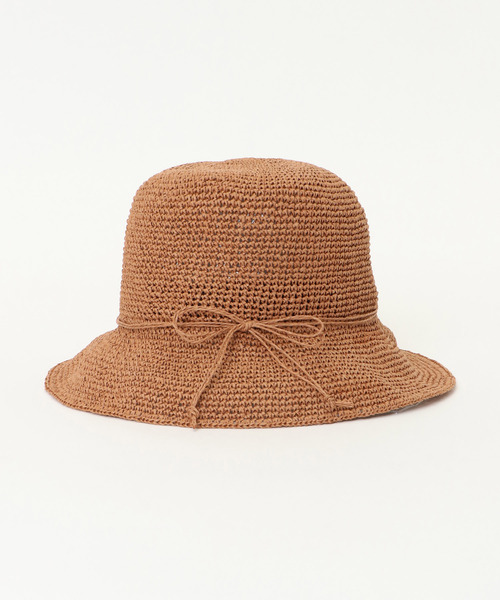 LBC（エルビーシー）の「こま編みペーパーキャペリンハット（ハット・レディース・オフホワイト/ブルー/ライトブラウン・FREE）」の4枚目の写真