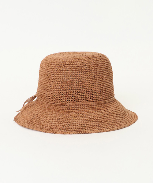 LBC（エルビーシー）の「こま編みペーパーキャペリンハット（ハット・レディース・オフホワイト/ブルー/ライトブラウン・FREE）」の6枚目の写真