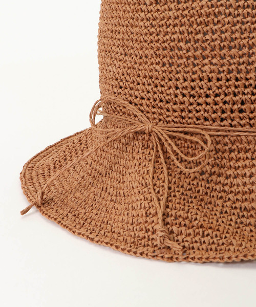 LBC（エルビーシー）の「こま編みペーパーキャペリンハット（ハット・レディース・オフホワイト/ブルー/ライトブラウン・FREE）」の8枚目の写真