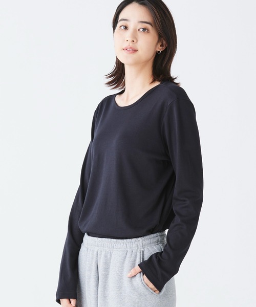 L.L.Bean(エルエルビーン)の「ピマ・コットン・ティ、長袖 クルーネック 米国フィット・レギュラー(Tシャツ/カットソー・レディース・ホワイト/ブラック/ミント/ダークネイビー/パープル・SMALL/MEDIUM/LARGE/X-SMALL)」の15枚目の写真
