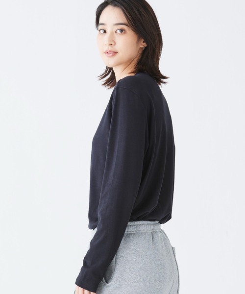 L.L.Bean(エルエルビーン)の「ピマ・コットン・ティ、長袖 クルーネック 米国フィット・レギュラー(Tシャツ/カットソー・レディース・ホワイト/ブラック/ミント/ダークネイビー/パープル・SMALL/MEDIUM/LARGE/X-SMALL)」の14枚目の写真